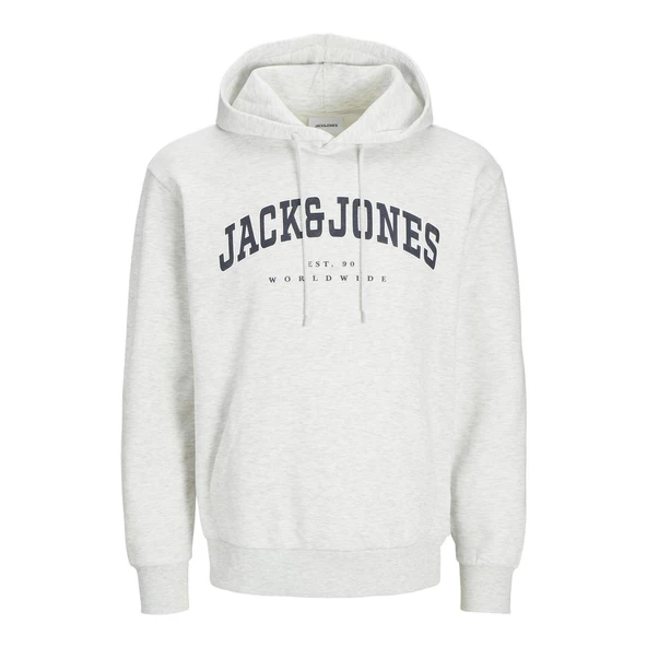 Jack & Jones 12256521 Jjecaleb Varsity Sweat Hood Noos Beyaz