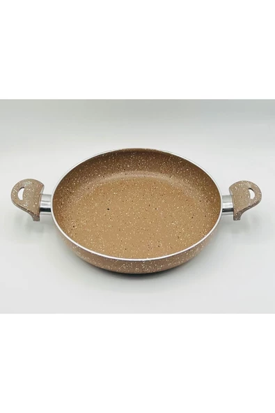 CANTEF24 CM YANMAZ YAPIŞMAZ ÇİFT SAPLI TEFLON TAVA SAHAN