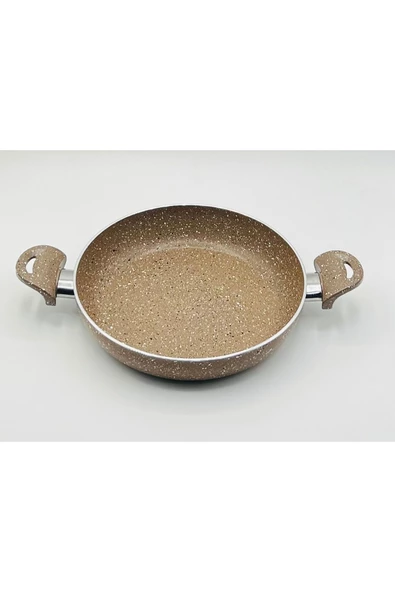 CANTEF22 CM YANMAZ YAPIŞMAZ ÇİFT SAPLI TEFLON TAVA SAHAN