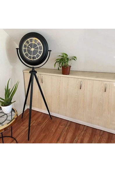 Galaxy TRİPOT METAL AYAKLI DEKORATİF SALON SAATİ