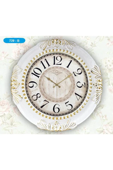 Galaxy Duvar Saati Beyaz 60 Cm 729-B