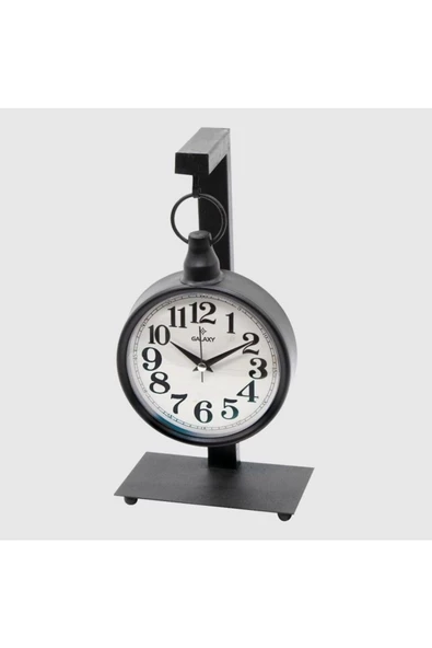 Galaxy Dekoratif Metal Kasa Siyah Masa Saati