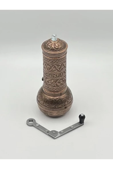 AKMETAL Kahve Öğütücü El Değirmeni Bakır Renk Yeni Model - 2