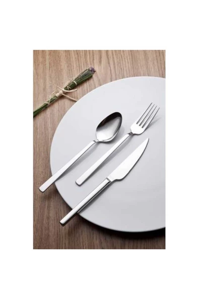 Eylül Naturel Orjinal 60 Parça Çatal Kaşık Seti 12 Kişilik  3mm ürün görseli 1