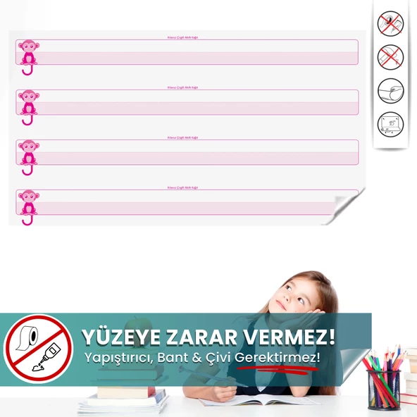 Kılavuz Çizgili Yazı Tahtası, Yeni Müfredata Uygun, Yazılıp Silinebilen, Sihirli Akıllı Kağıt Pano ürün görseli 1