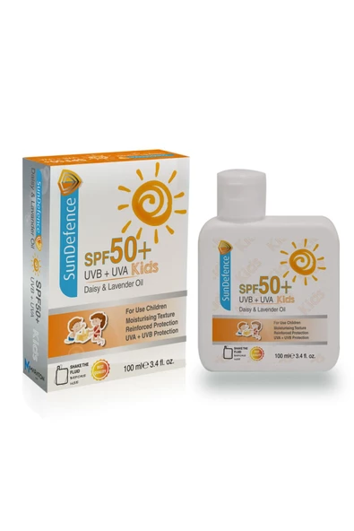 SUNDEFENCE Sun Defence Spf50+ Çocuk Güneş Kremi 100 Ml Papatya Ve Lavanta Yağlı