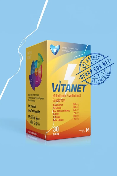 VİTANET Multivitamin ve Mineral 30 Tablet