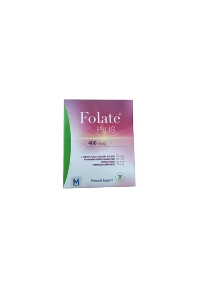 FOLATE Plus B Vitamini Ve Mineraller Içeren Takviye Edici Gıda 400mcg 30 Tablet