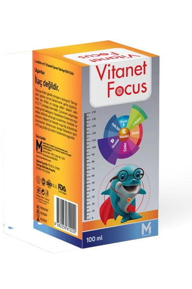 VİTANET Focus L-Arginin + Multivitamin Şurup 100 ml