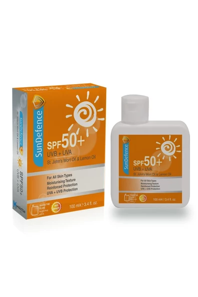 SUNDEFENCE Sun Defence Spf50+ Güneş Kremi 100 Ml 3'lü Paket - St. John's Wort Yağı + Limon Yağı - 3