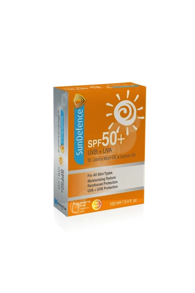 SUNDEFENCE Sun Defence Spf50+ Güneş Kremi 100 Ml 3'lü Paket - St. John's Wort Yağı + Limon Yağı - 4