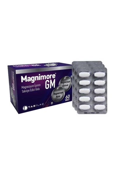 Magnimore Gm Magnezyum Içeren Takviye Edici Gıda 60 Tablet