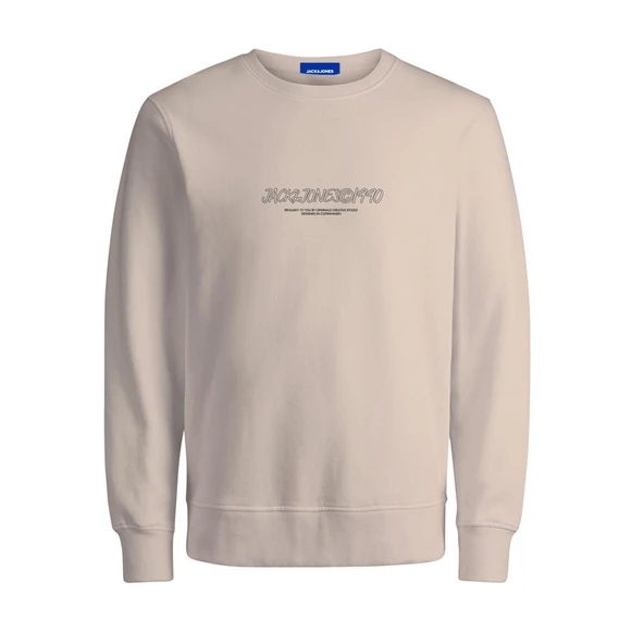 Jack & Jones 12266942 Jorbronx Sweat Crew Fst Krem