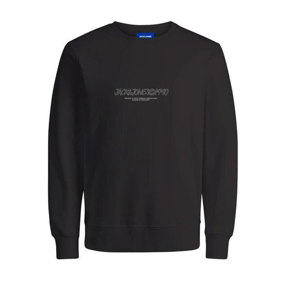 Jack & Jones 12266942 Jorbronx Sweat Crew Fst Siyah