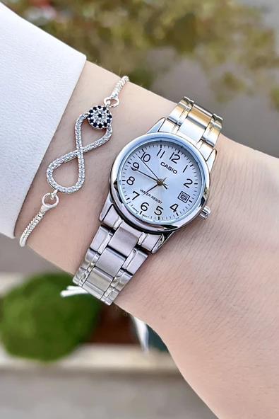 Casio CSISTE111 Gümüş Renk Takvimli Hediye Paketli Kadın Kol Saati - Resim 2