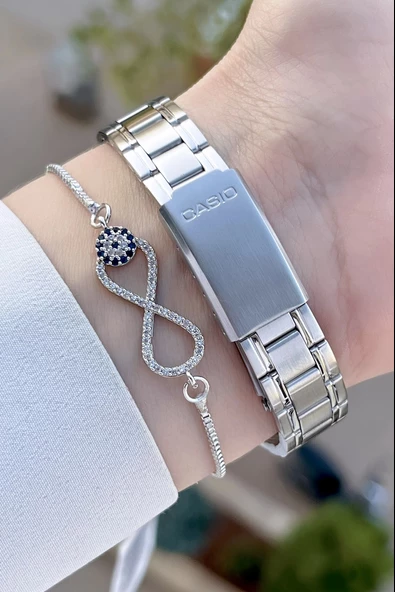 Casio CSISTE111 Gümüş Renk Takvimli Hediye Paketli Kadın Kol Saati - Resim 5