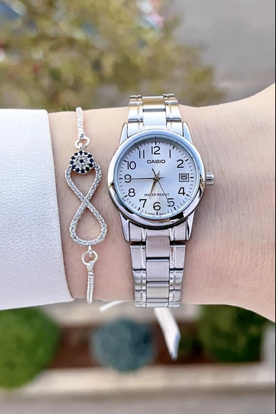 Casio CSISTE111 Gümüş Renk Takvimli Hediye Paketli Kadın Kol Saati - Resim 3