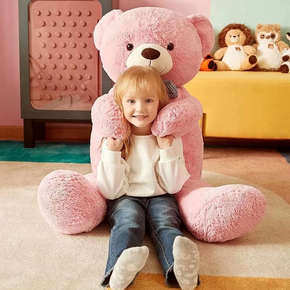 100 cm Peluş Ayı -Sevdiklerinize Özel Hediyelik Peluş Ayıcık, % 100 YERLİ -Premium Kalite - 3