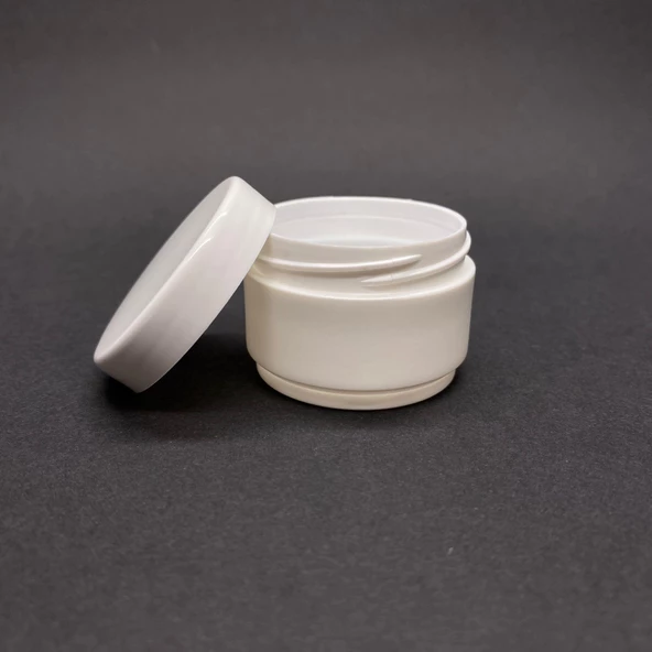 25 Ml Kapaklı Beyaz Krem Kavanozu , 25 Cc Boş Plastik Krem Kutusu x 10 Adet - 2