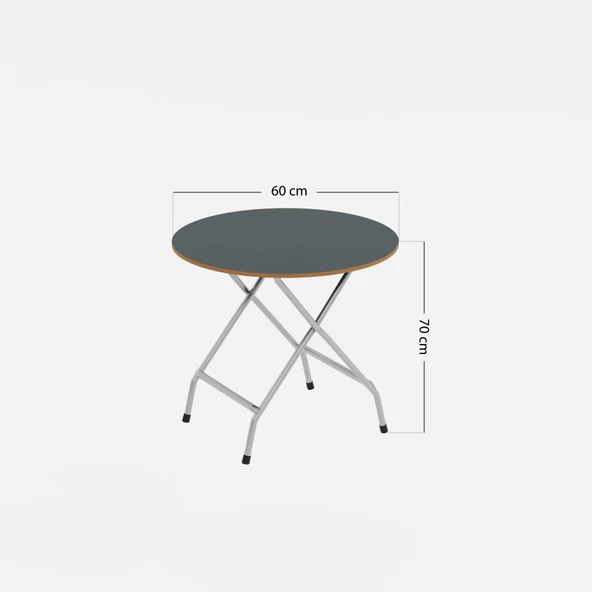 Eportatif Katlanır Masa ve 2 Adet Sandalye Seti Füme 1458 - Resim 10