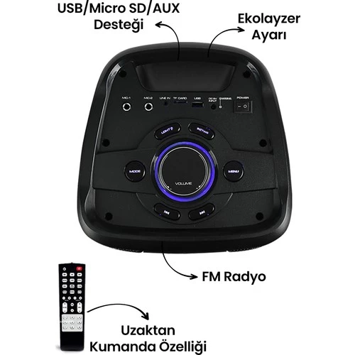 Goldmaster Enjoy 230 Şarjlı Radyolu Dj Box - 3