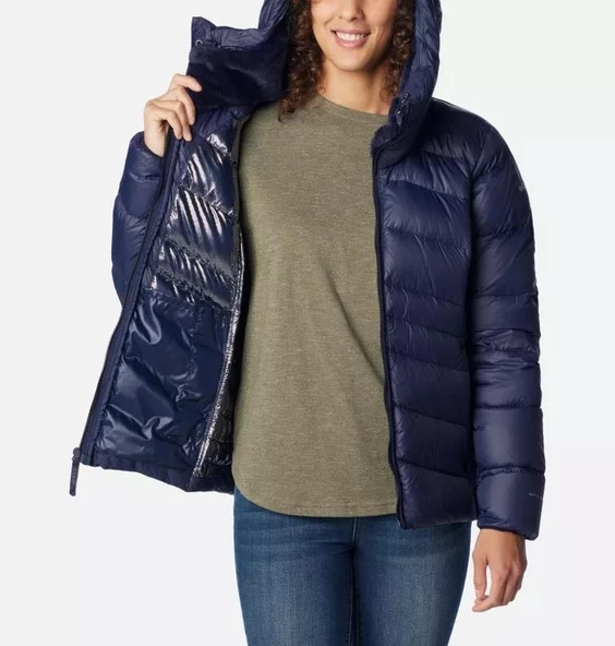 Columbia Autumn Park Down Hooded Kadın Mont - Resim 3