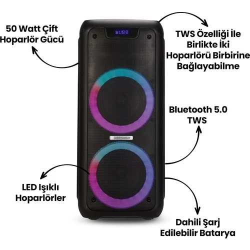 Goldmaster Enjoy 230 Şarjlı Radyolu Dj Box - 2