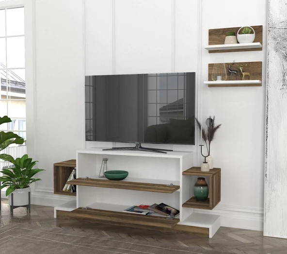Dekorister Magic Tv Ünitesi Beyaz-Ceviz - 3