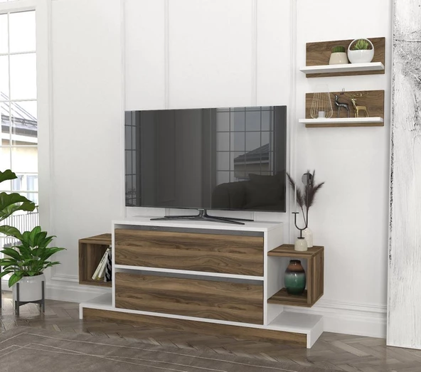 Dekorister Magic Tv Ünitesi Beyaz-Ceviz - 2