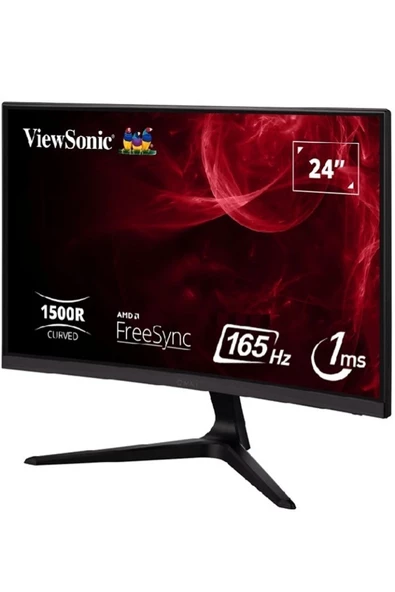 ViewSonic 24" VX2418C 1ms 165hz HDMI,DisplayPort FreeSync Premium Curved Gaming Monitör