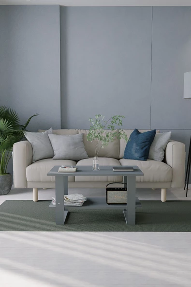 Mirobi İndex Orta Sehpa, Antrasit Renk, Dikdörtgen - 2