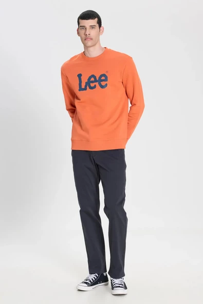 Lee Regular Fit Normal Kesim %100 Pamuk Sıfır Yaka Sweatshirt - 3