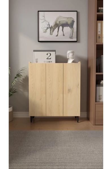 Mirobi İliana 3 Kapaklı 4 Raflı Çok Amaçlı Dolap, Banyo Dolabı, Mutfak Dolabı Rivoli - 3