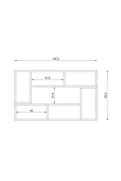 Mirobi Çok Şekilli Fonksiyonel Tv Sehpası, Dekoratif Sehpa-Kitaplık, Blok Tv Ünitesi, Rivoli - 4