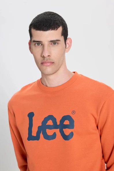 Lee Regular Fit Normal Kesim %100 Pamuk Sıfır Yaka Sweatshirt - 4