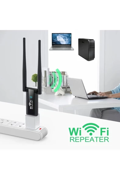 Wifi Repeater Kablosuz Sinyal Güçlendirici Access Point 300mbps - 2