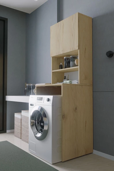 Mirobi Çamaşır Makinesi Dolabı Hayzum 180*066*55 Banyo Kiler Dolabı Rivoli - 3