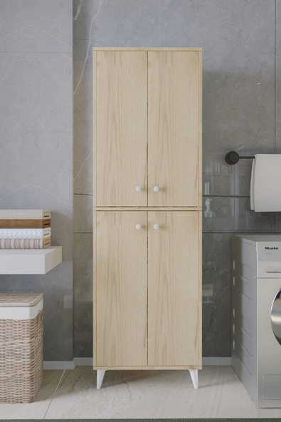 Mirobi Furex 6 Raflı 2 Kapaklı Çok Amaçlı Banyo Dolabı Rivoli - 4