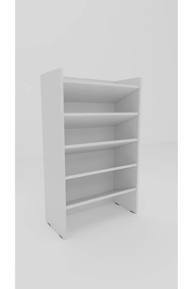 Mirobi Nalani 5 Katlı 5 Bölmeli Dekoratif Ayakkabılık Beyaz - 3