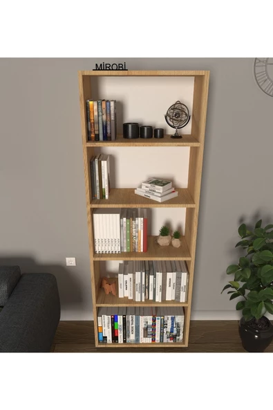 Mirobi Modern 5 Raflı Kitaplık Dekoratif Kitaplık Rivoli - 2