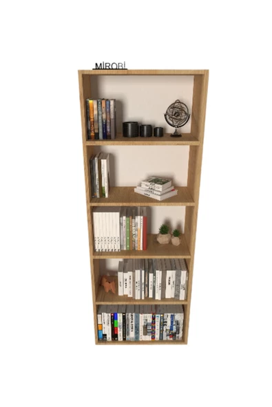 Mirobi Modern 5 Raflı Kitaplık Dekoratif Kitaplık Rivoli - 4