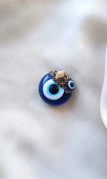 Magnet Nazar Boncuğu Deniz Kabuklu Magnet Mıknatıslı Buzdolabı Süsü 3 cm - 3