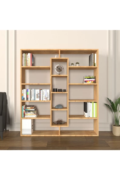 Mirobi Kiola 14 Bölmeli Dekoratif Açık Tasarım Kitaplık Modern Kitaplık Rivoli - 3