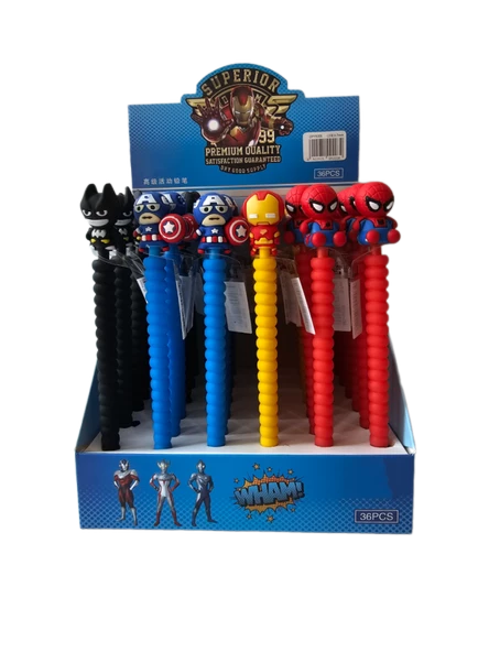 Avengers Süper Kahramanlar Örümcek Adam Batman Ironman Kaptan Amerika 0.7 mm Uçlu Versatil Kalem (1 Adet) - 6