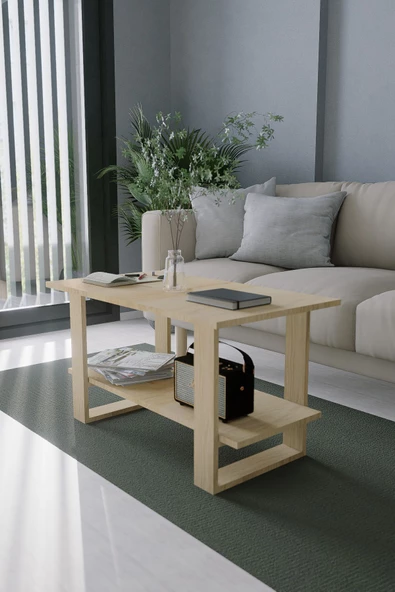 Mirobi İndex Orta Sehpa, Ahşap Rivoli Renk, Dikdörtgen Salon Sehpası - 2