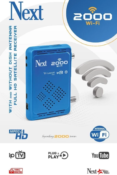 Next 2000 Çanaklı - Çanaksız Dahili Wi-Fi Full HD Uydu Alıcı - Resim 3