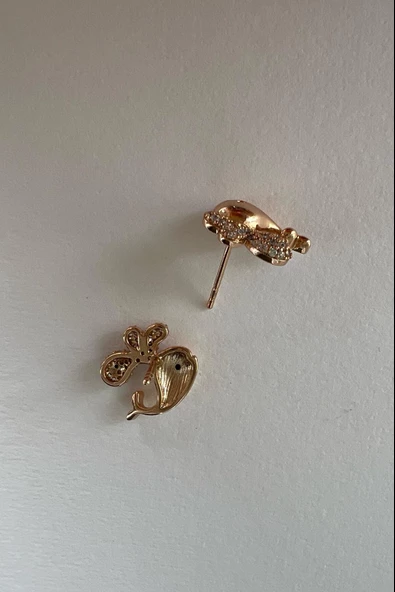 BALİNA KÜPE ( ALTIN KAPLAMA 18K) - 2