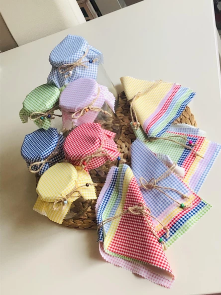 6lı Kareli Renkli Kokteyl Peçetesi Kahve Yanı Sunum Peçetesi, Kokteyl Peçetesi - 3