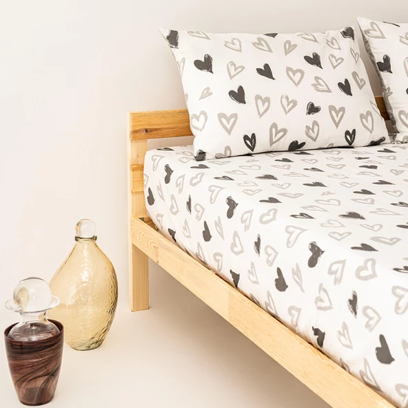 Soley | Mix & Match | Lover | %100 Pamuk Tek Kişilik Çarşaf Seti - 2