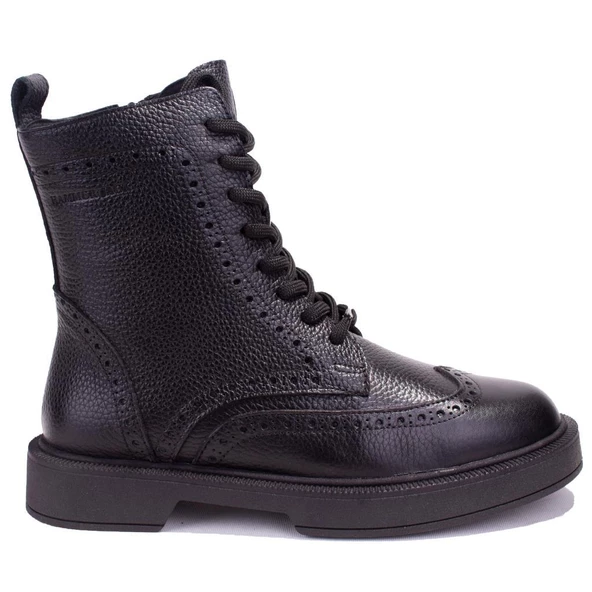 Hammer Jack 8309951 Clee Siyah Ortopedik Günlük Düz Topuk Deri Kadın Bot - 2